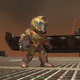 A Mii fighter dressed as Doom Slayer prepares to throw down.